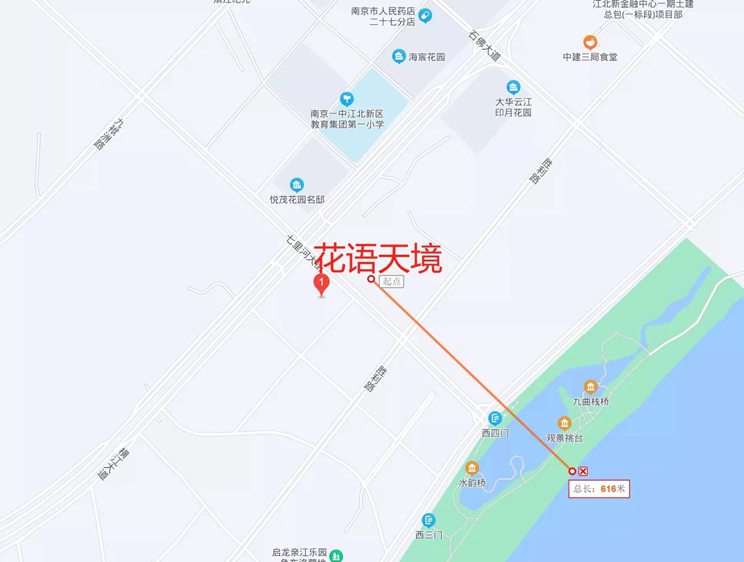 中国铁建花语天境的区位图